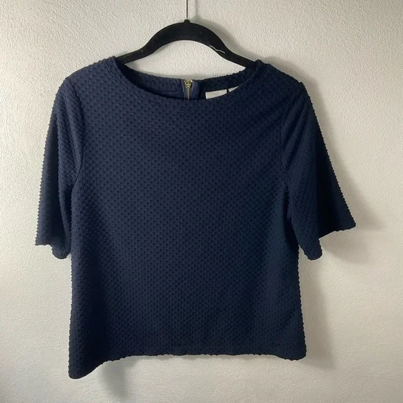 Chico’s Blue Textured Top Shirt Sz 0(S) - Picture 1 of 4